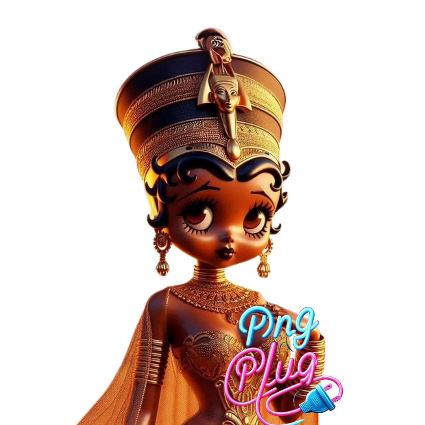 Regal Roots Afro-Egyptian Goddess 4 PNG Bundle  Images - Instant Digital Download