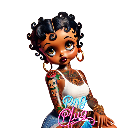 Betty Boop Tattooed Urban Diva PNG Bundle - Instant Digital Download