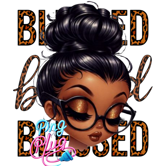 Betty Boop “Blessed” with Leopard Print PNG Bundle Images- Instant Digital Download (Copy)