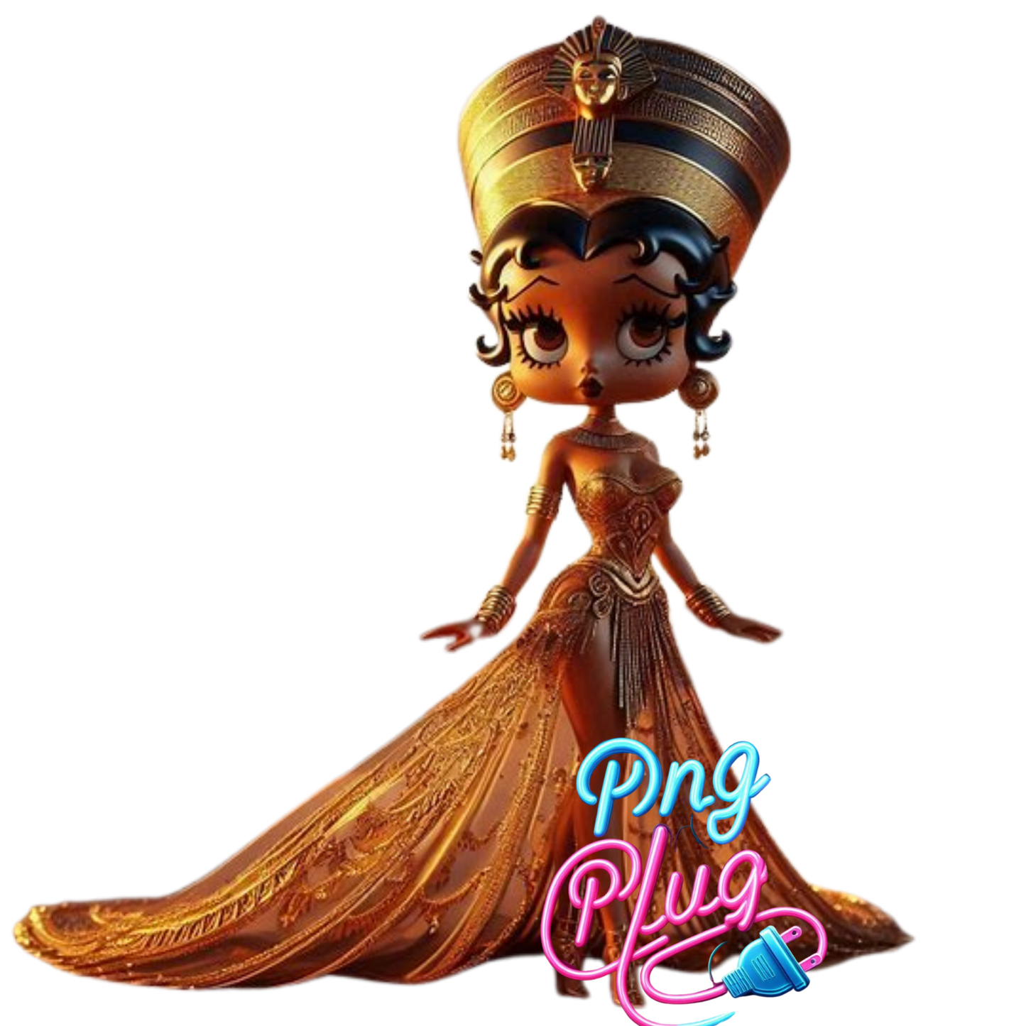 Regal Roots Afro-Egyptian Goddess 4 PNG Bundle  Images - Instant Digital Download