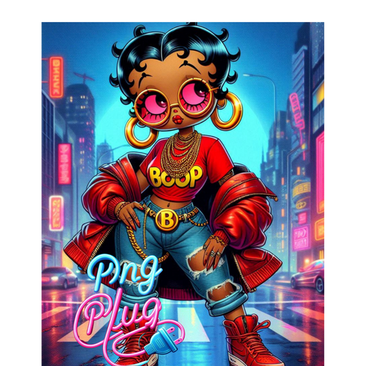 Chic Betty Boop in Glam Pink – Trendy Fashion & Luxury Car 6PNG Image Bundle Instant - Instant Digital Download (Copy)