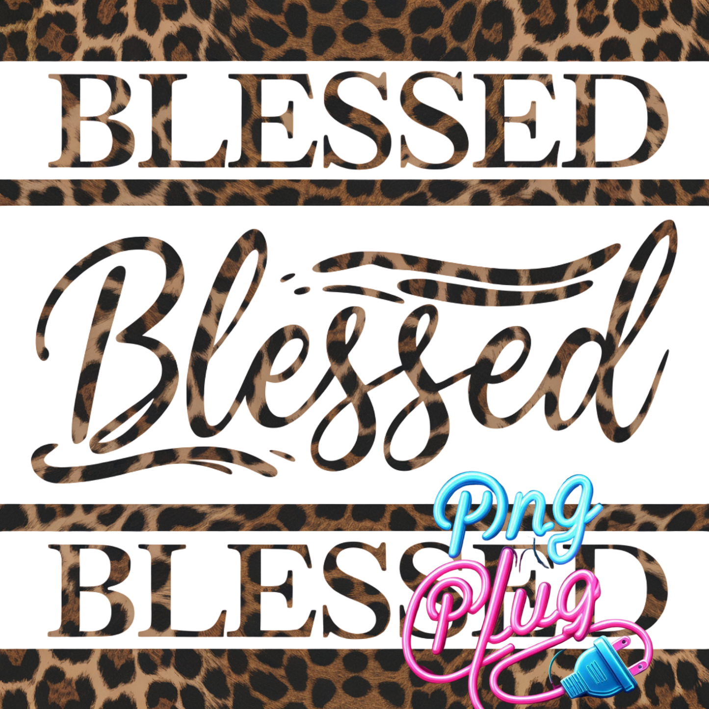 Blessed Leopard Print PNG for Sublimation, DIY Crafts & Personalized Designs  Instant  Image Bundle - Instant Digital Download