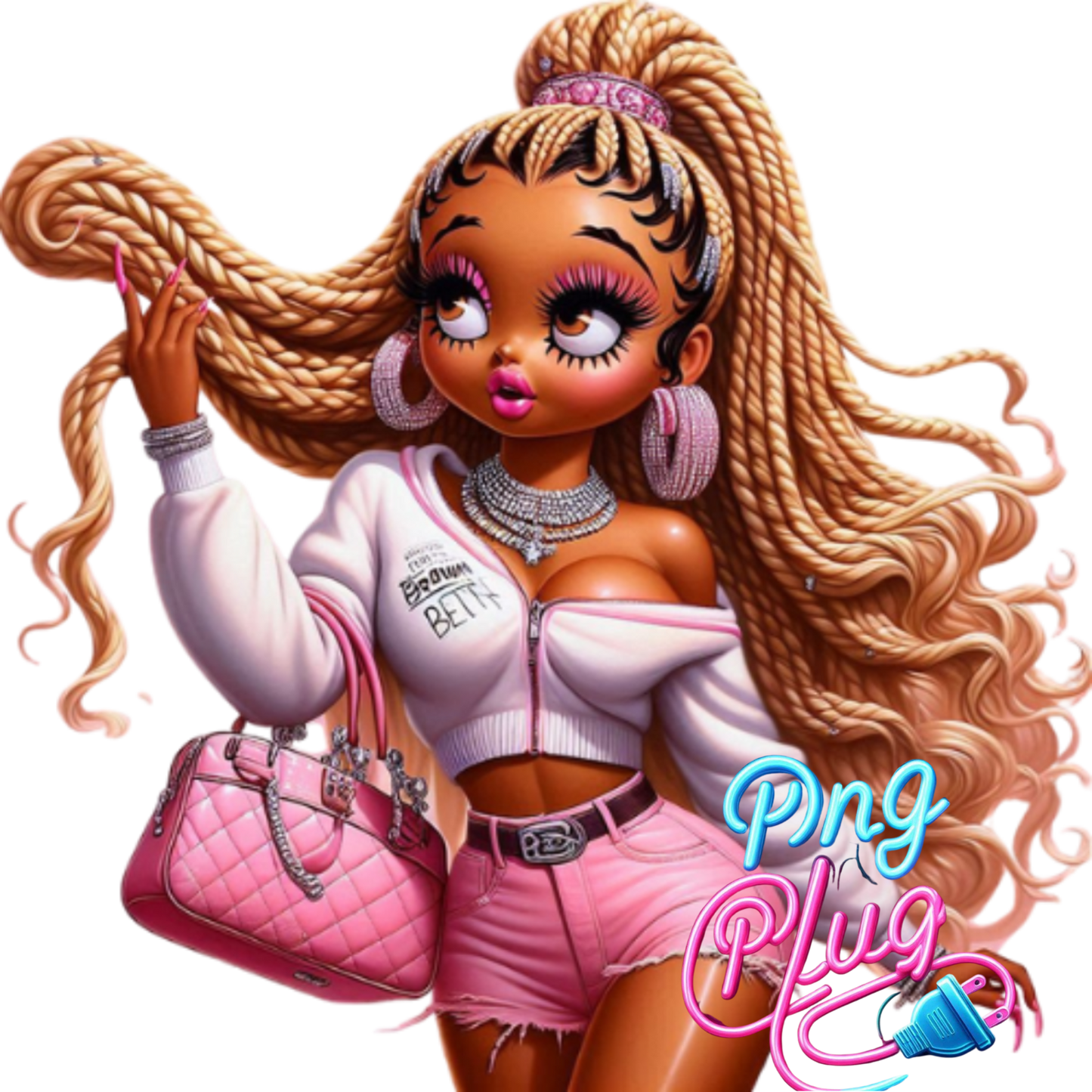 Betty Boop African American Diva PNG Bundle  - Instant Digital Download