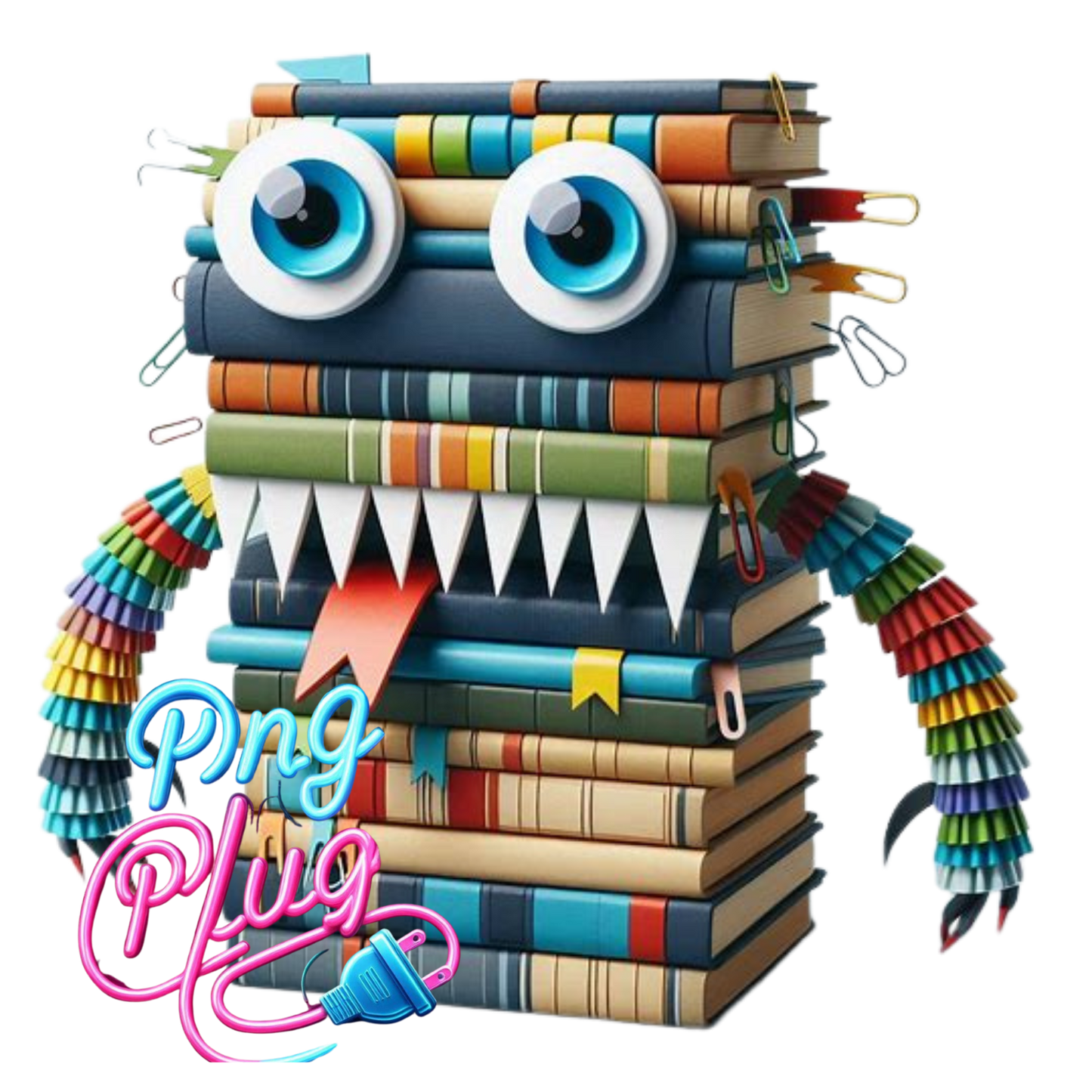 Funny Book Monster PNG for Back to School Crafts, Teacher Projects, Kids’ Shirts & Classroom Decor - Instant Digital Download
