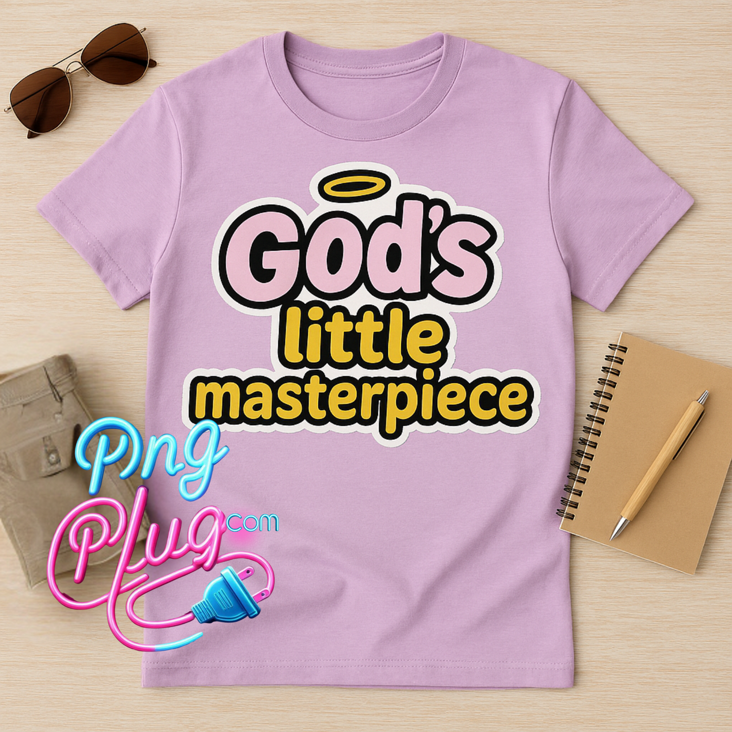 God’s Little Masterpiece PNG Cute Whimsical Christian Digital Faith Sticker Sublimation Clipart for T Shirts and Gifts - Instant Digital Download
