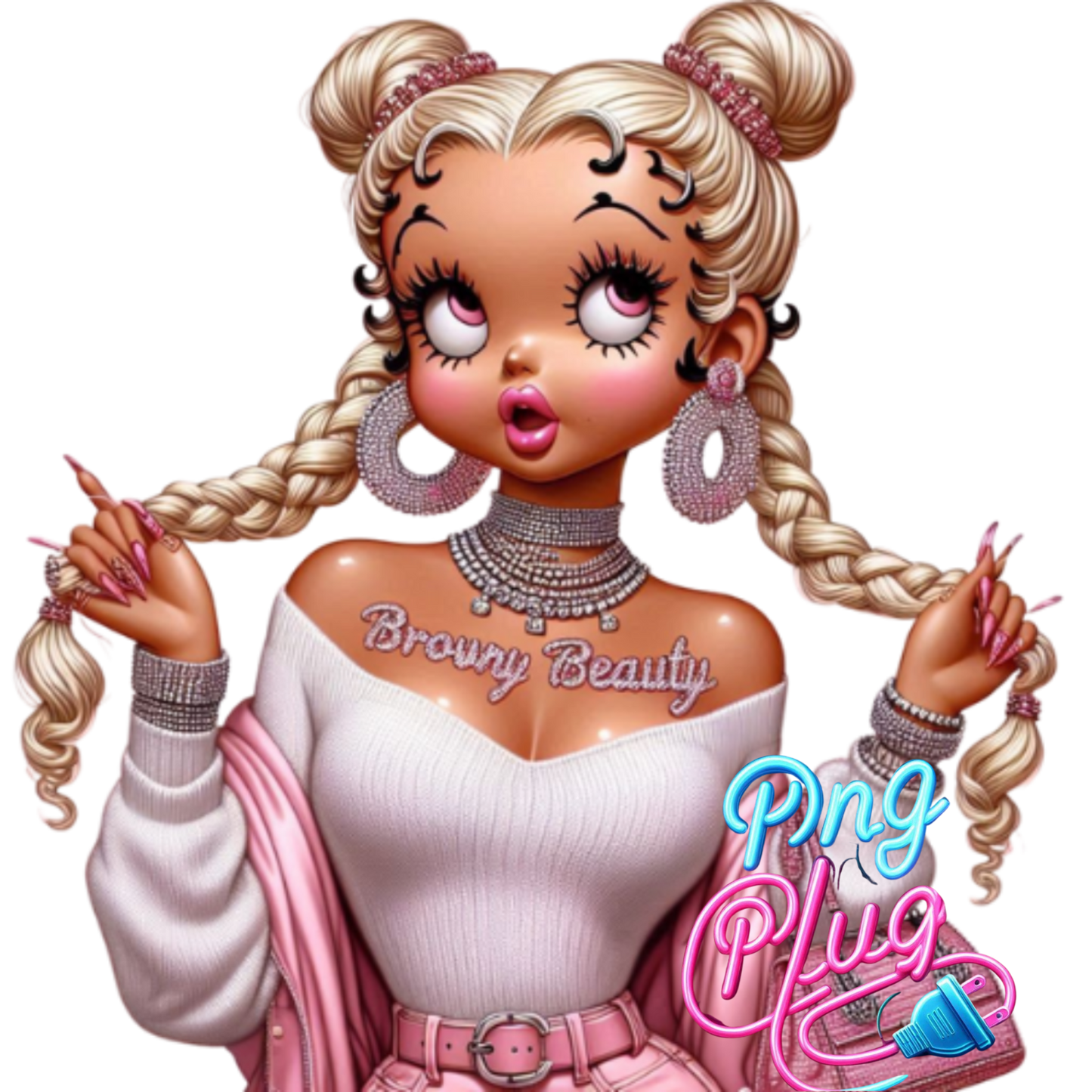 Betty Boop African American Diva PNG Bundle  - Instant Digital Download