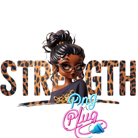 Strength in Cheetah Print – Bold & Fierce PNG Images - Instant Digital Download